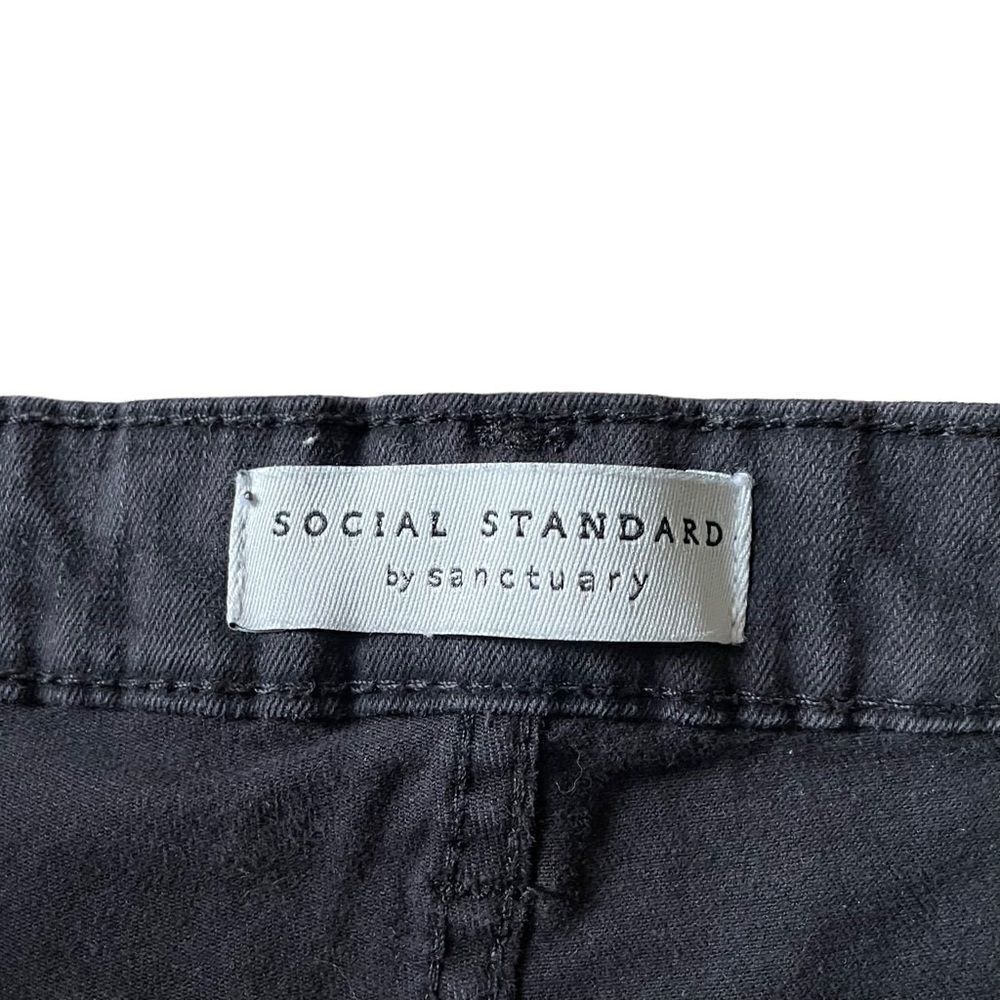 Social Standard By Sanctuary Black Camo Ankle Skinny Stretch Jeans Women’s Sz 14 - Picture 5 of 12